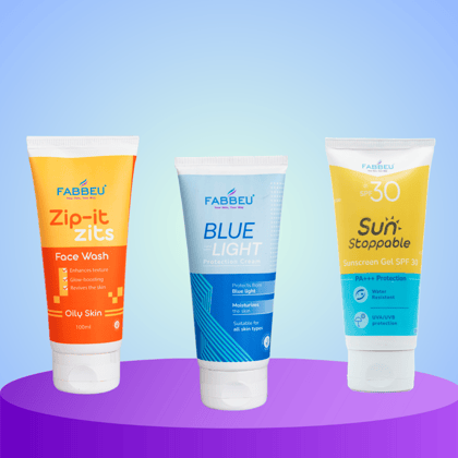 Combo of Zip it Zits Facewash + SPF 30 + Blue Light Cream Combo of Zip it Zits Facewash + SPF 30 + Blue Light Cream