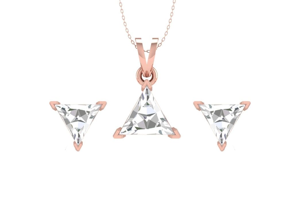 Timeless Triangle Solitaire Set