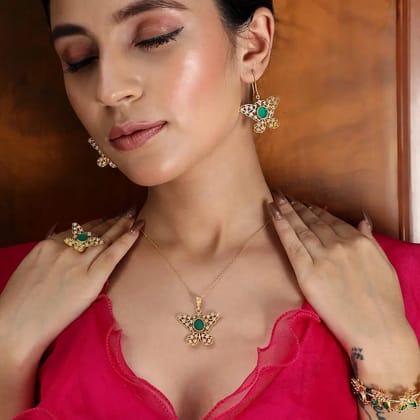 Silver Titli Chain Necklace