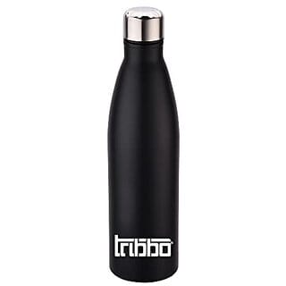 TRIBBO Stainless Steel Water Bottle 1 litre Water Bottles For Fridge School,Gym,Home,office,Boys   Girls Kids Leak Proof(BlackSTEEL CAP SET OF 1 1000 ML Model-Cola)