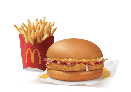 Chicken Surprise Burger + Fries (M)