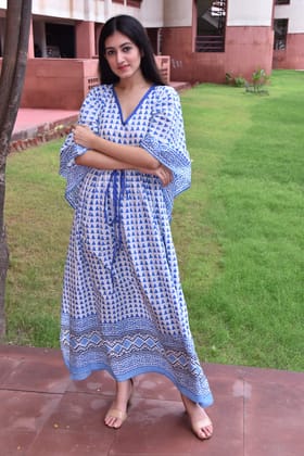 Hand Block printed KAFTAN 100% Pure cotton
