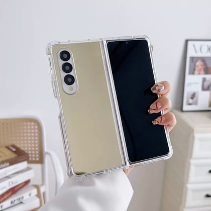 Gold Mirror Shockproof Cover-Samsung Galaxy Z Fold 3