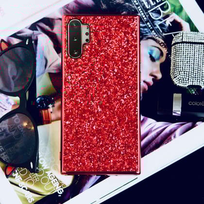 Red Glitter Bling Sequin Case-Samsung Galaxy Note 10 Plus