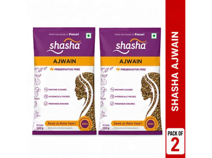 Shasha Whole Ajwain - 100gm (Pack of 2)