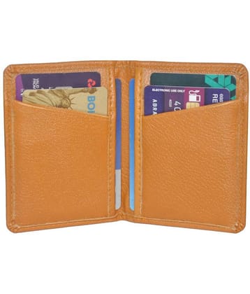DUO DUFFEL Slim Tan Faux Leather Credit Card Holder