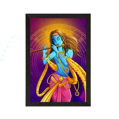 Lord Krishna Satin Matt Texture UV Art Painting