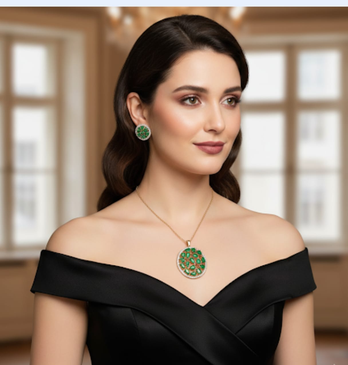 Pendant set with earrings