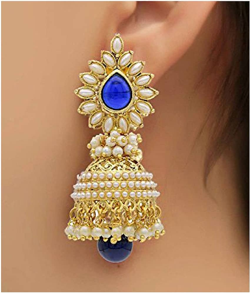 YOUBELLA Multi Color Jhumki Earrings ( Pack of 1 )