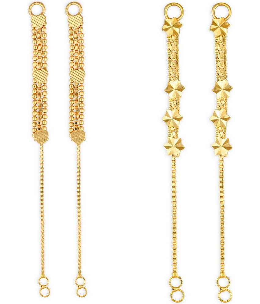 1gram gold Plated Kanchain Ear chain earcuff Ear to Ear Combo for Women & Girls