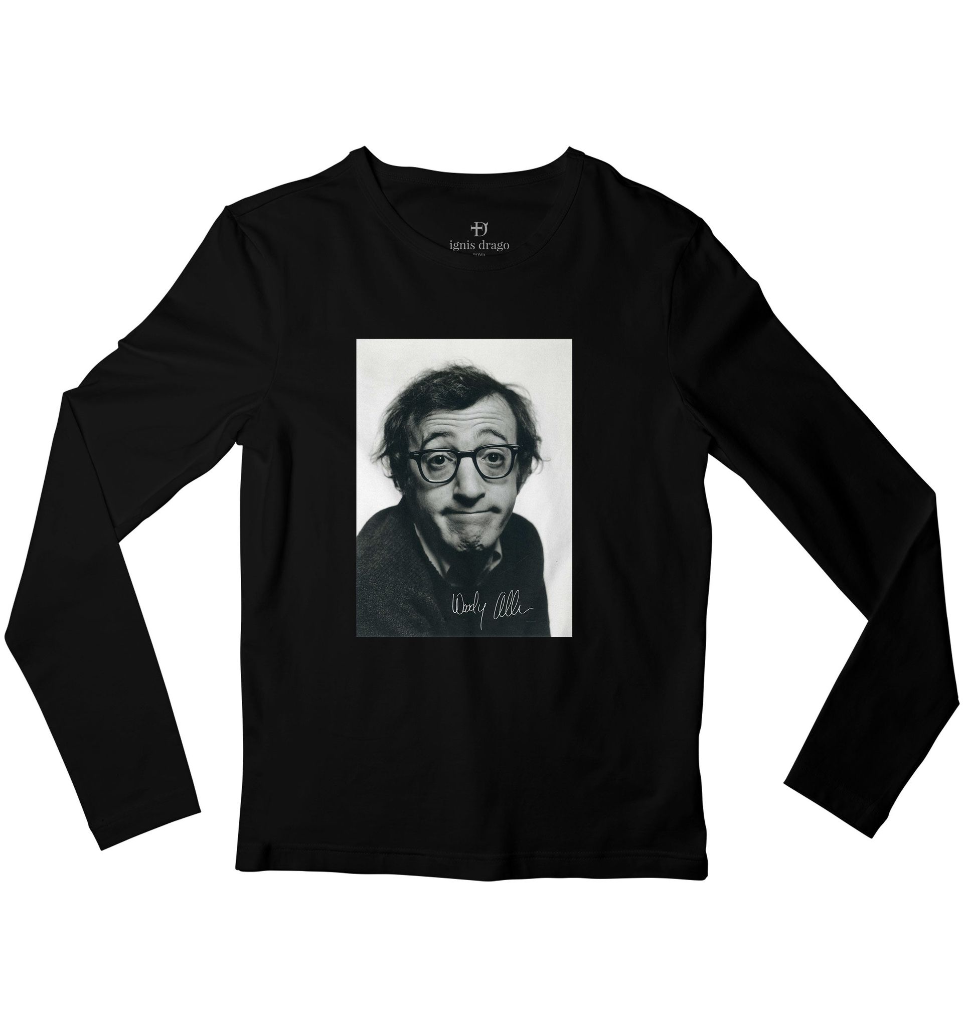 Woody Allen Full Sleeve T-shirt-38 - S / Black
