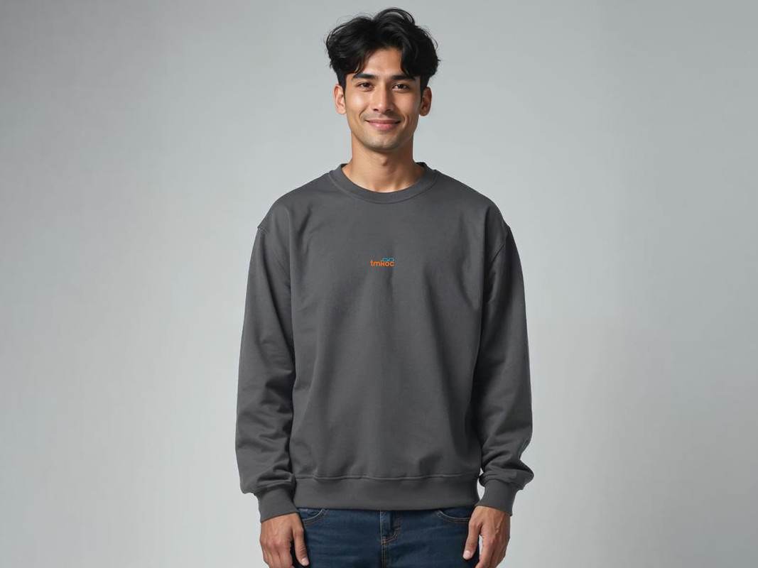 Taarak Mehta Ka Ooltah Chashmah| Grey Printed Crew Neck Winter Sweatshirt Cotton 350 GSM (KEHNA KYA CHAHTE HO PRABHU)