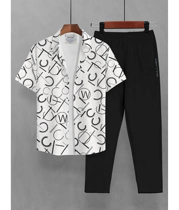 BULLMER White Cotton Blend Regular Fit Men's Tracksuit ( Pack of 1 )