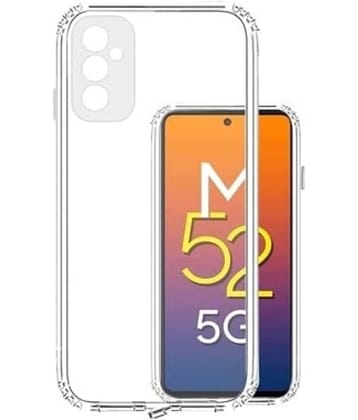 ZAMN - Transparent Silicon Silicon Soft cases Compatible For Samsung Galaxy M52 5G ( Pack of 1 )