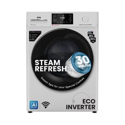 IFB 7 Kg 5 Star, DeepClean Technology, AI Powered, WiFi, Fully Automatic Front Load Washing Machine (SERENA GXN 7012 CMS, PowerSteam, 9 Swirl, Steam Refresh, Inbuilt Heater, Eco Inverter, Grey) IFB 7 Kg 5 Star, DeepClean Technology, AI Powered, WiFi, Ful