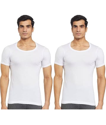 Rupa Frontline White Cotton Men's Vest ( Pack of 2 )