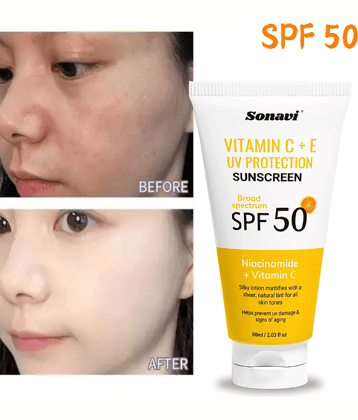 Sonavi SPF 50 Sunscreen Cream For All Skin Type ( Pack of 1 )