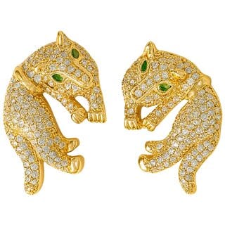 Panther Earring (Leopard Head Crystal Stud Earrings)