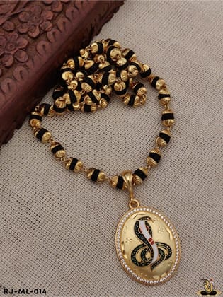 Classical 6mm Rudraksh Mala with Goga Maharaj Pendant for Men ML-014-24 inch