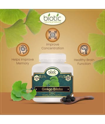 Biotic Ginkgo Biloba Extract 120mg Capsule 60 no.s