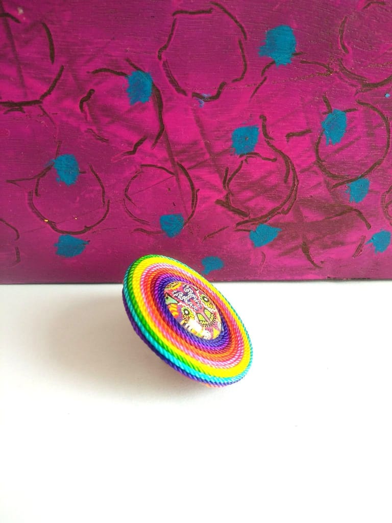 COLORS IN THE AIR - CIRCLE GLASS RING