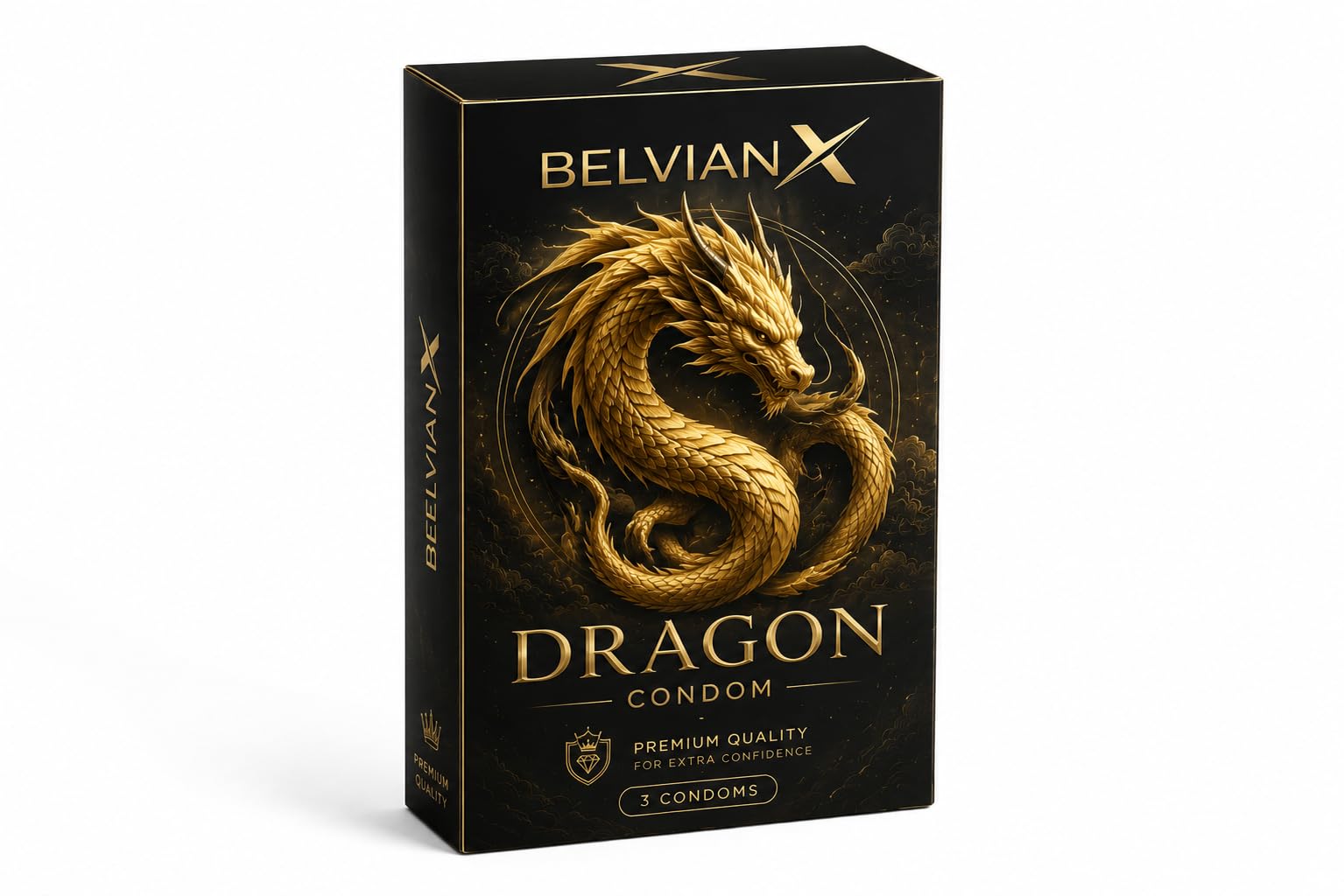 BelvianX Big Extra Size Dragon Imported Condom for Man | Extra Time | Long-lasting | ultra thin | (Pack of 1) (6 inch)