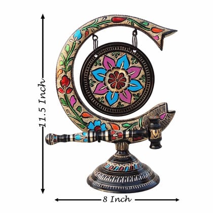 Brass Fish Artistic Dinner Bell – Vintage Home Decor Showpiece, Height : 11.5 Inch (ANMAS173 D)