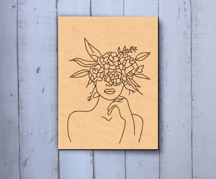 Dbeautify's MDF DIY Traditional Woman Painting