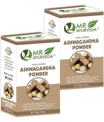 MR Ayurveda Organic Ashwagandha Powder Hair Scalp Treatment 200 g Pack of 2