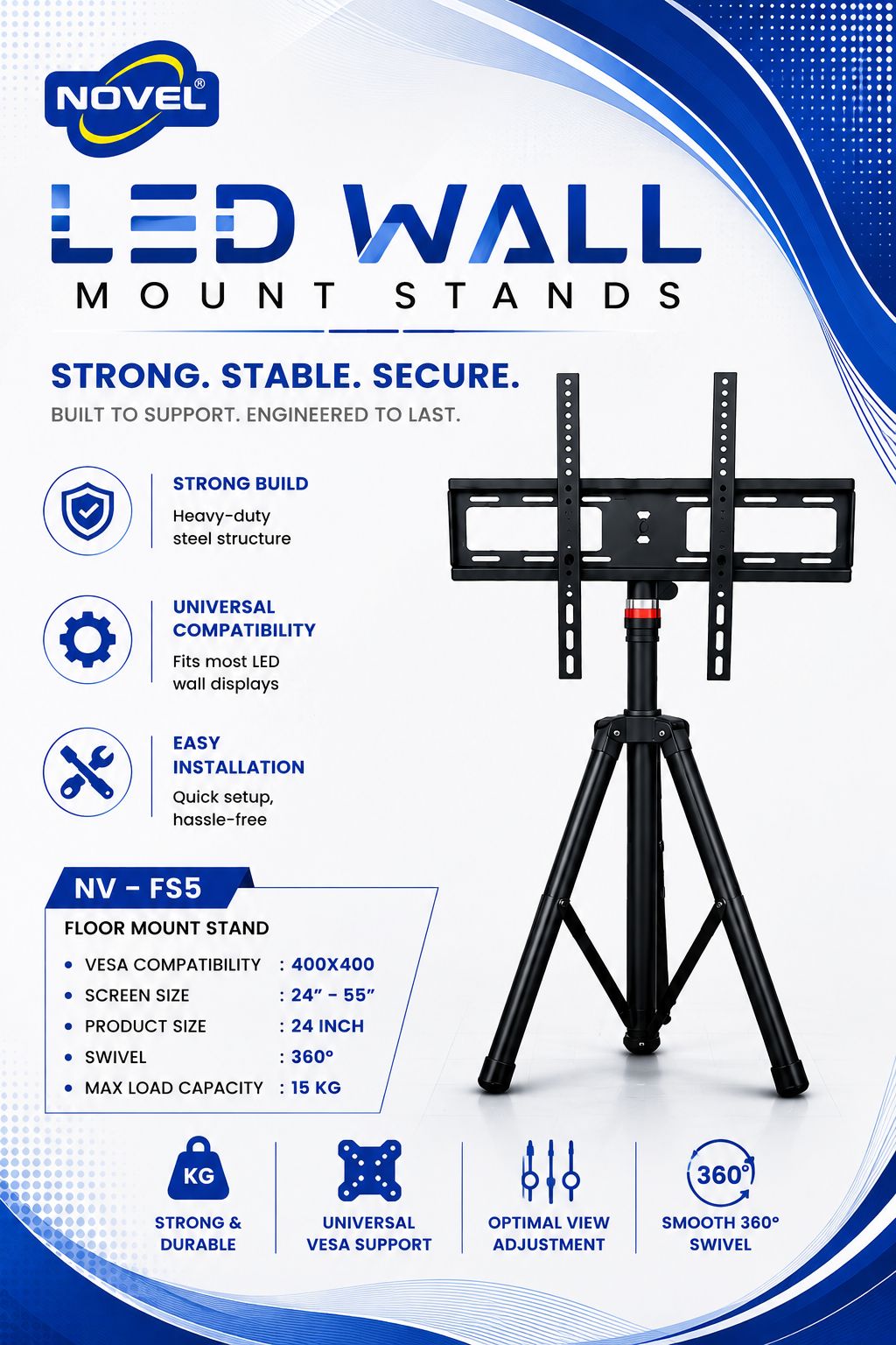 NOVEL NV–FS5 Floor Mount Stand