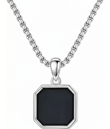 Square Pendant silver chain for mens & womens