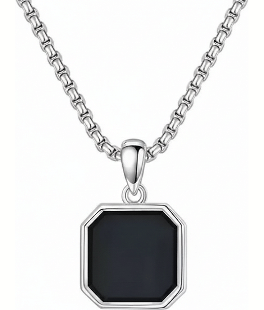 Square Pendant silver chain for mens & womens