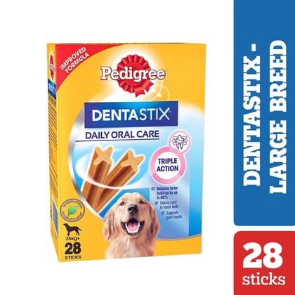 Pedigree Dentastix Oral Care Adult Large Breed (25+ kg) Dog Treat (270gx4) Pedigree Dentastix Oral Care Adult Large Breed (25+ kg) Dog Treat (270gx4)