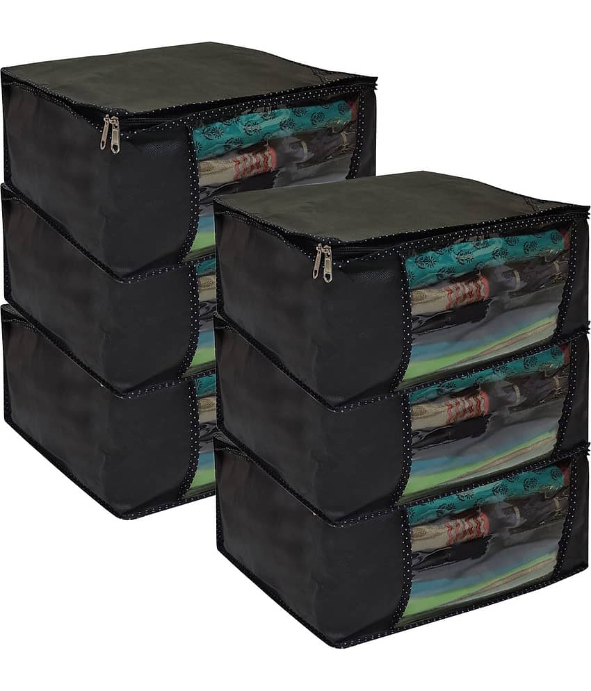 SH NASIMA - Home Storage Cloth Bags, Saree, Suits, Blouse, Blanket Organiser for Underbed, Almirah (Pack of 6)