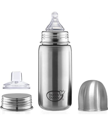 Buddsbuddy - Grey 400 ml Feeding Bottle (Pack of 1)