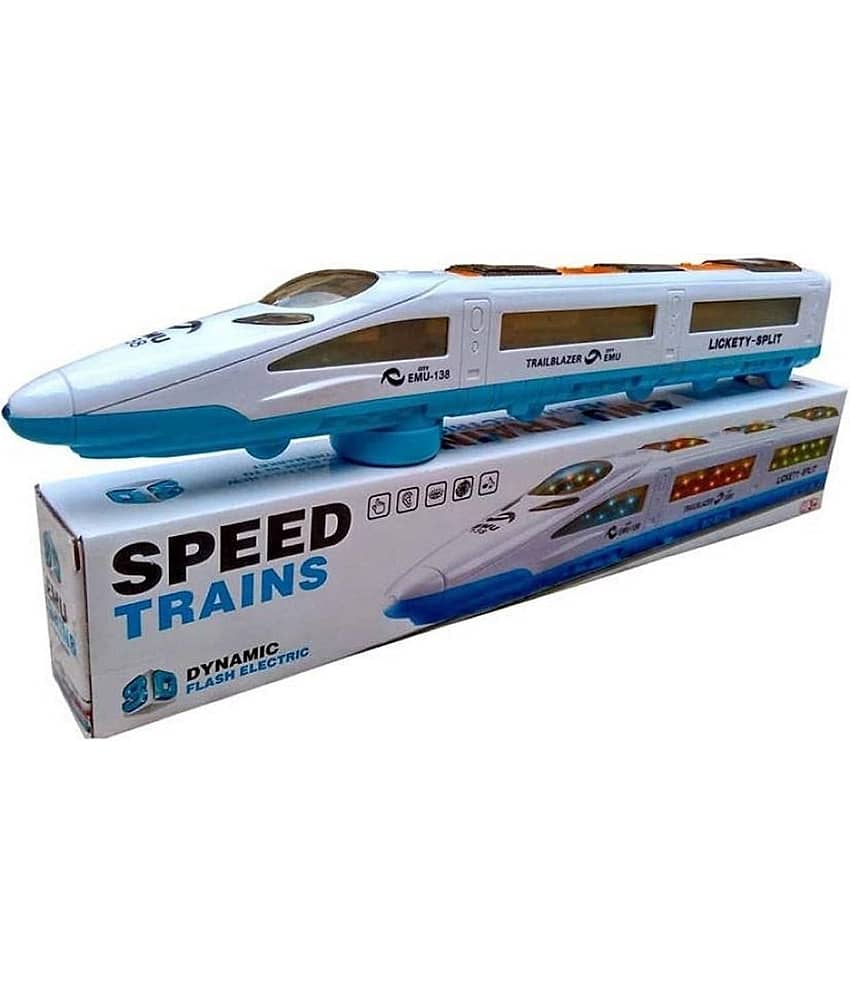 Emu Train Toy for Kids with Music and Flash Light High Speed Train for Kids with 3D Lighting Train Toy Set