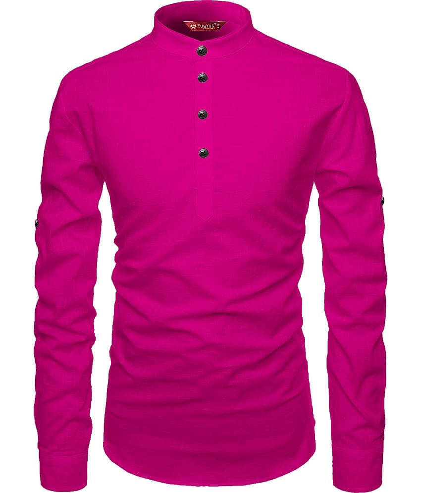 FIREFISH Red Cotton Men's Regular Kurta ( Pack of 1 )