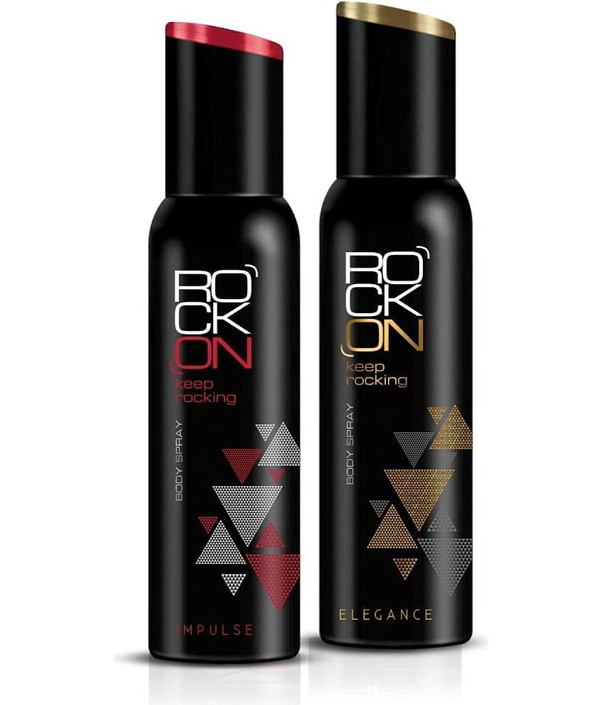 ROCK ON Combo Impulse & Elegance Deodorant Spray Fresh & Long-Lasting Fragrance (2 x 150ml)