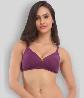 Clovia Cotton Non Padded Women's Everyday Bra ( Purple )