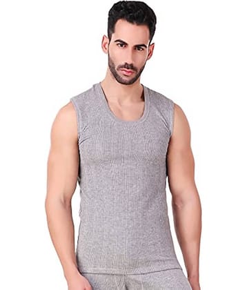 HAP Pack of 1 Cotton Blend Thermal Tops For Men's ( Light Grey )