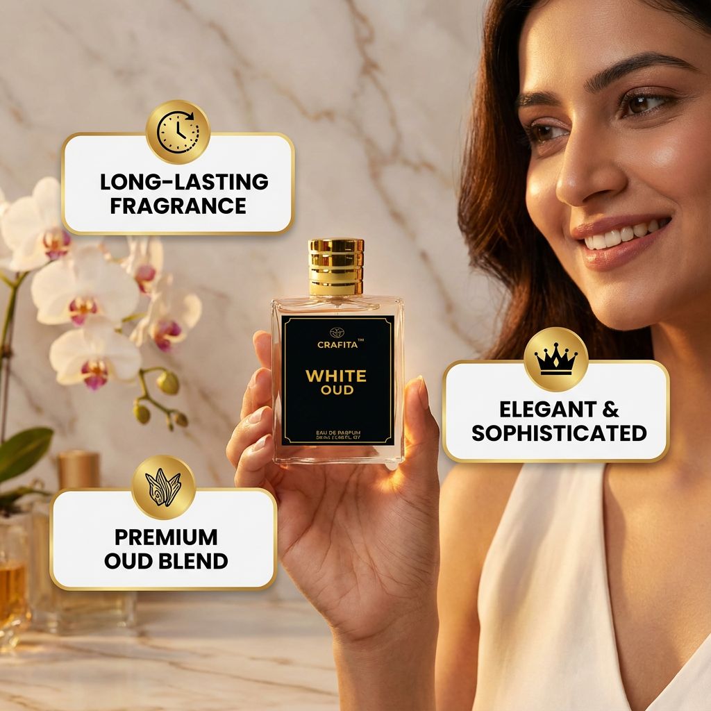 Crafita White Oud | Premium Unisex EDP Long-Lasting Fragrance - 50 ml Great for Everyone Use
