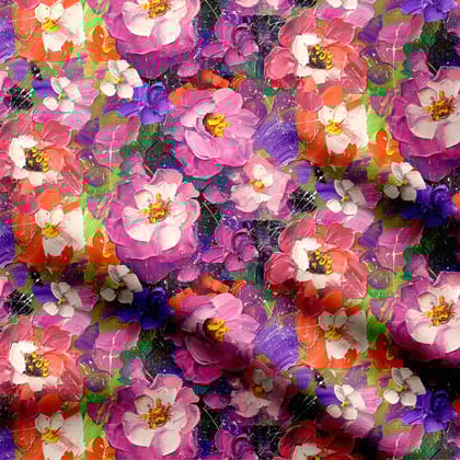 A BOUQUET OF FLOWERS-Cotton