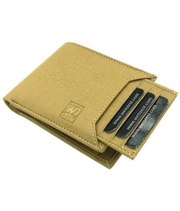WENZEST - Beige Leather Men's Short Wallet ( Pack of 1 )