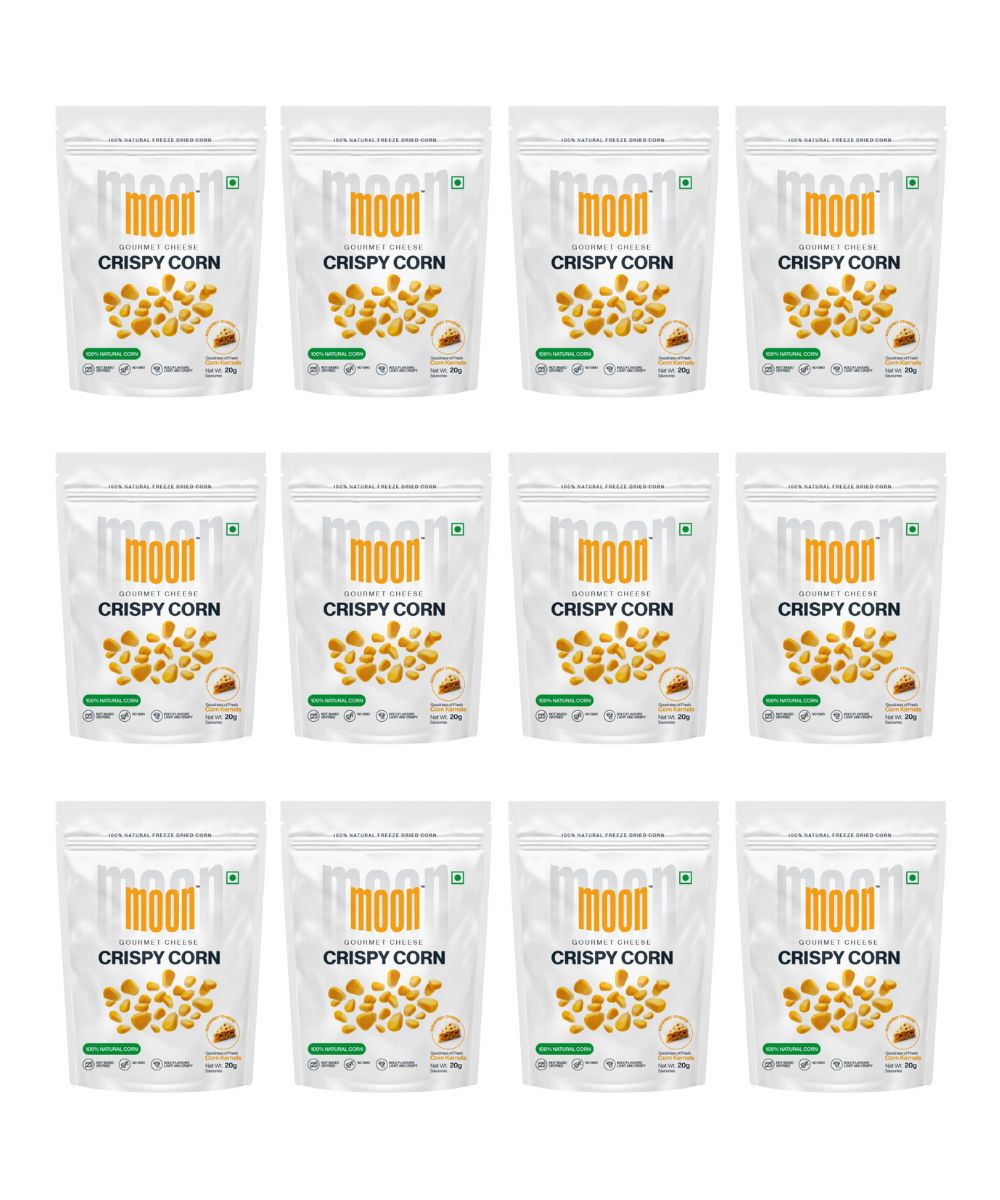 Moon Gourmet Cheese Crispy Corn, 20 gm - Pack of 12