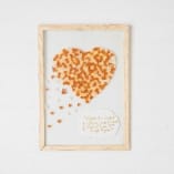 Heart-Shaped Hydrangea Pressed Flower Frame Romantic Botanical Wall Dcor