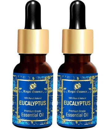REGAL ESSENCE Eucalyptus Essential Oil,100% Pure & Natural For Cold & Cough Aromatherapy, Relaxation, Skin Therapy, -15ML (PACK OF 2)