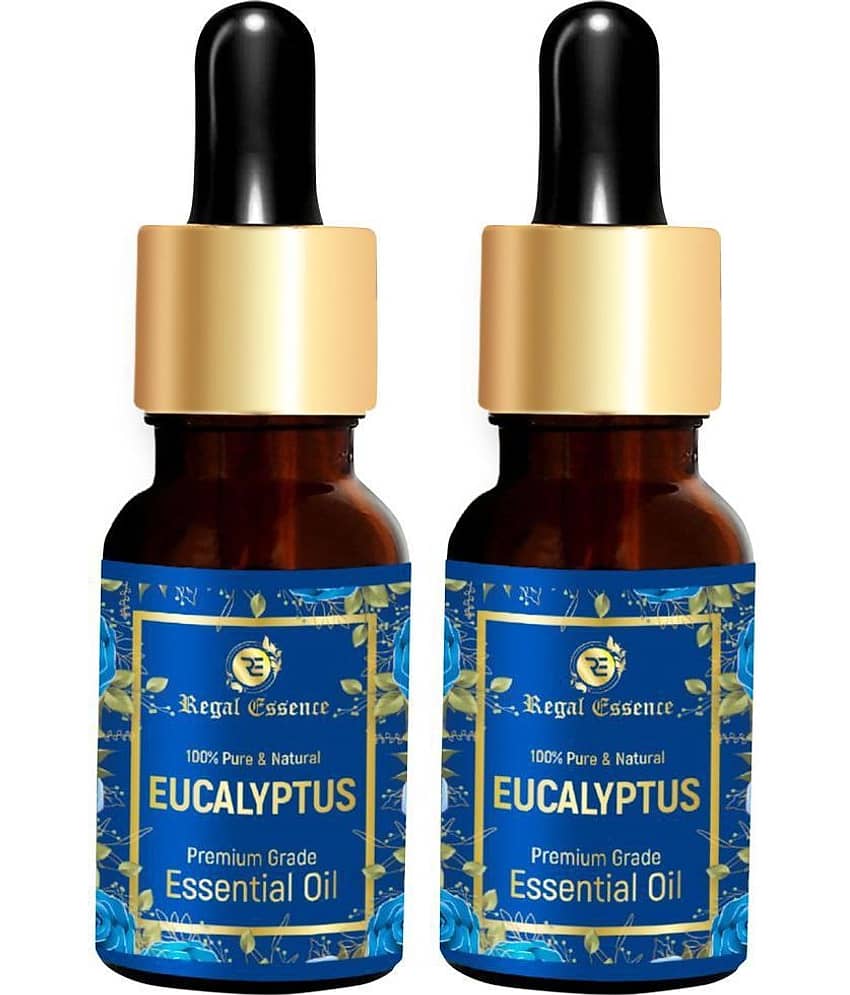REGAL ESSENCE Eucalyptus Essential Oil,100% Pure & Natural For Cold & Cough Aromatherapy, Relaxation, Skin Therapy, -15ML (PACK OF 2)