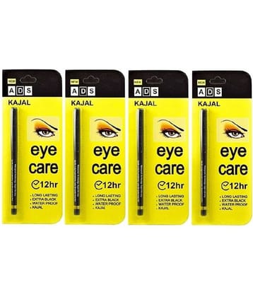 Lenon Black Matte Kajal 10 g Crayon ( Pack of 4 )