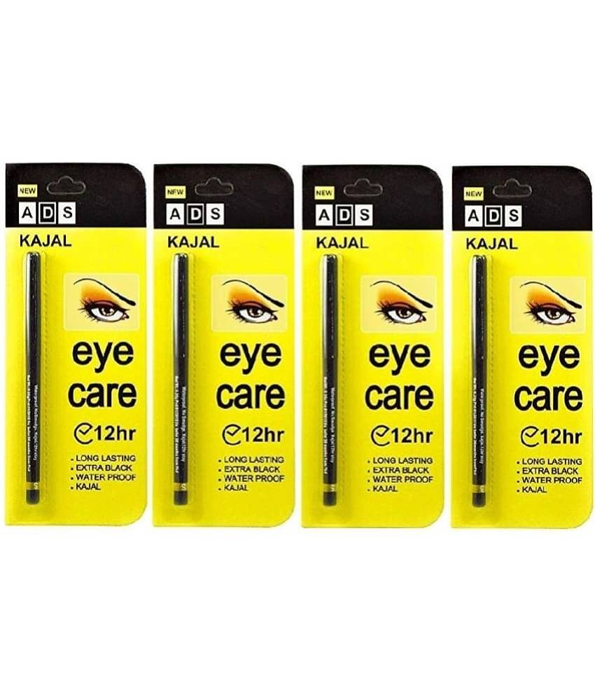 Lenon Black Matte Kajal 10 g Crayon ( Pack of 4 )