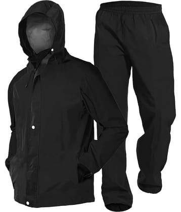 CAMISON Black Polyester Men's Rain Suit Set ( Pack of 1 )